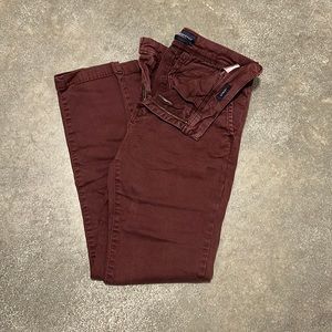 American Eagle Skinny Fit Men’s Extreme Flex Chino Pants - Burgundy Red